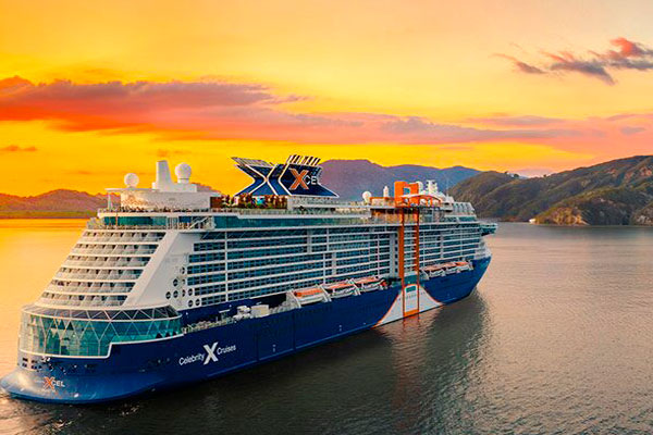 Vista de los glaciares patagónicos desde el Celebrity Cruise